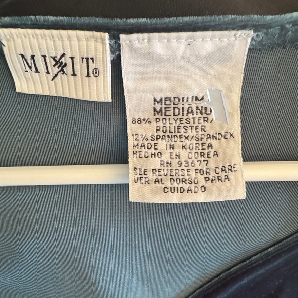 Mixit Teal Velvet Long Sleeve Wrap Top NWOT - Picture 4 of 4